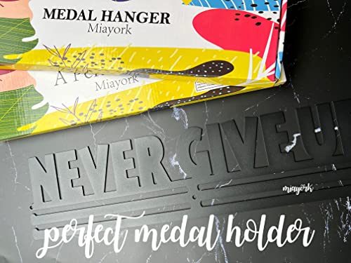 Miayork Medal Holder Display Hanger Rack Frame for More Medals-Sports Medal Hanger and Ribbon Display Holder Rack with Easy Hanging Bars,soccer medal hanger display