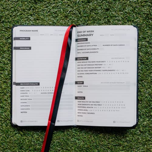 The Omega Project Black Book Training Journal – created by Special Operations Forces - Elite Workout Planner – Leather Fitness Tracker Notebook Logs Exercise, Sleep, Recovery, Nutrition and More