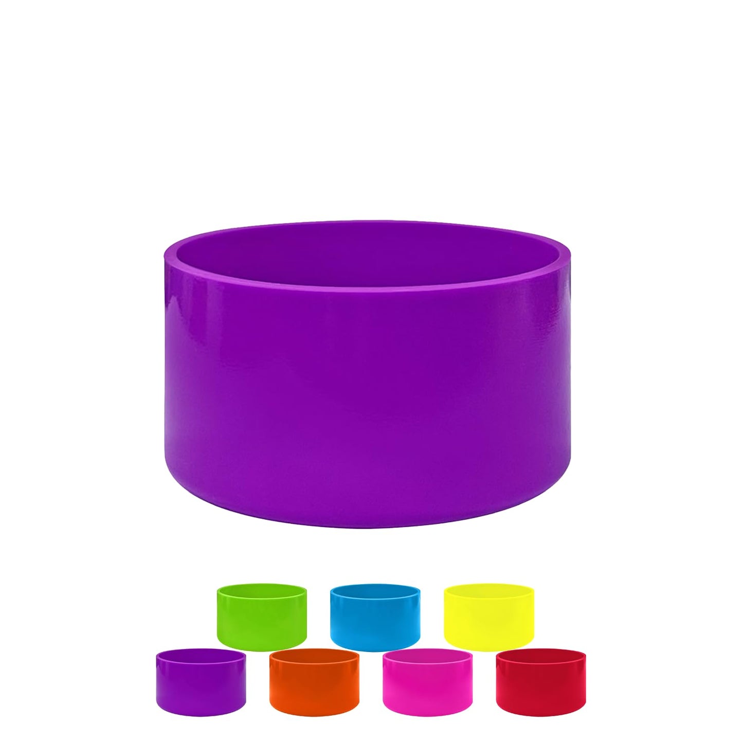 ZhaoHeFits New Neon Matte Luster Silicone Boot Sleeve for Stanley/Simple Modern 20-40oz for Owala-24oz and More Bottles with 2.8-3in Base Glitter Anti Slip Cover Protector (Neon Purple)