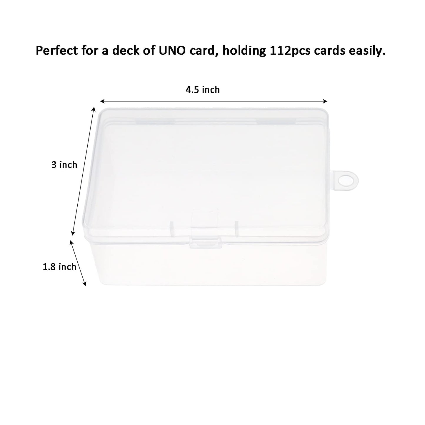 Plastic UNO Card Case Holder Designed for 112Pcs Classic Mattel UNO Card Game, High Capacity Playing Card Case Box Storage (NO Cards) (Set of 2)