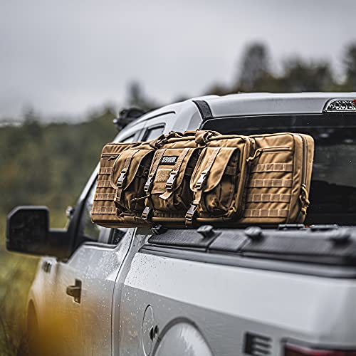 Savior Equipment American Classic Tactical Double Long Gun Bag Pistol Transportation Case w/Backpack Strap, 36 Inch Timber