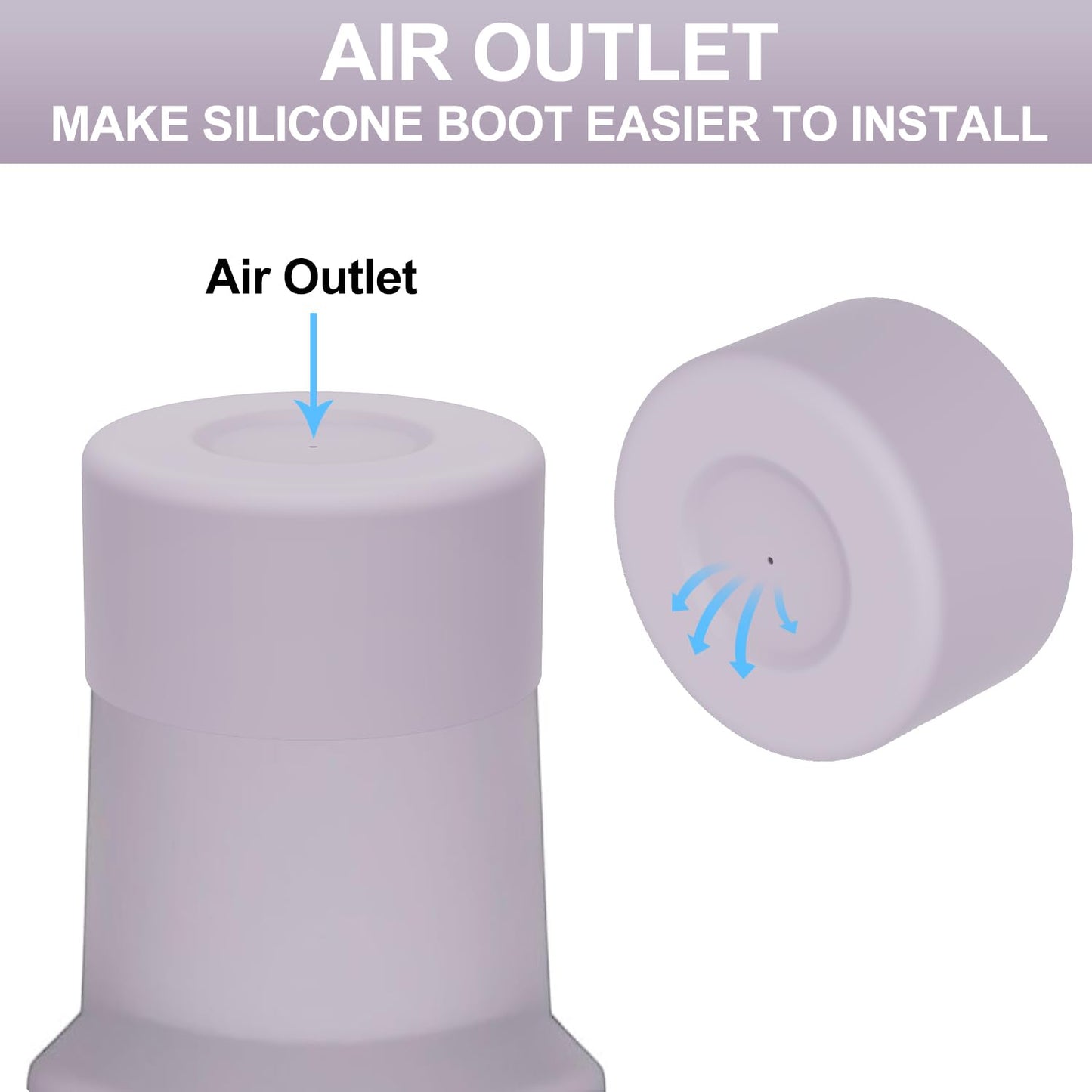 Affute Protective Silicone Boot for Stanley Quencher H2.0 40 30 20 oz & IceFlow Flip 30 20 oz, BPA Free Anti-Noise Anti-Scratch, Stanley Cup Protector Sleeve Cover Boot (Orchid)