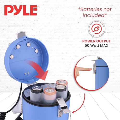 PYLE Portable Megaphone Speaker PA Bullhorn - Built-in Siren & Megaphone Speaker PA Bullhorn - 20 Watts & Adjustable Vol Control