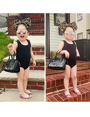 Arshiner Girls Ballet Leotards Toddler Dance Gymnastic Outfits Crisscross Straps Sleeveless Tank Dancewear,Black,5-6 Years