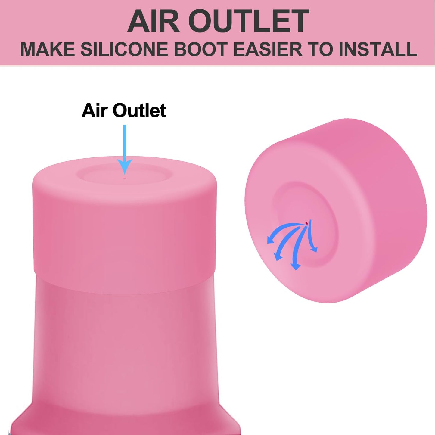 Affute Protective Silicone Boot for Stanley Quencher H2.0 40 30 20 oz & IceFlow Flip 30 20 oz, BPA Free Anti-Noise Anti-Scratch, Stanley Cup Protector Sleeve Cover Boot (Peony)