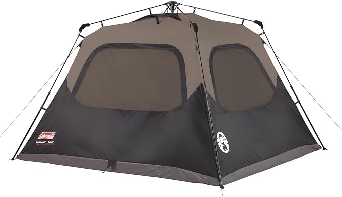 Coleman Instant Tent with 1-Minute Setup, 6-Person Tent with Pre-Attached Poles, Air Vent, & Carry Bag