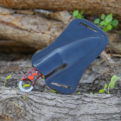 Fixed Blade Hunting Knife Camel Bone Handle Damascus Steel Sharp Blade Full Tang Knife with Leather Sheath for Outdoor Camping, Skining, Hiking, Fishing, Bushcraft Survival Knives (Camel Bone)