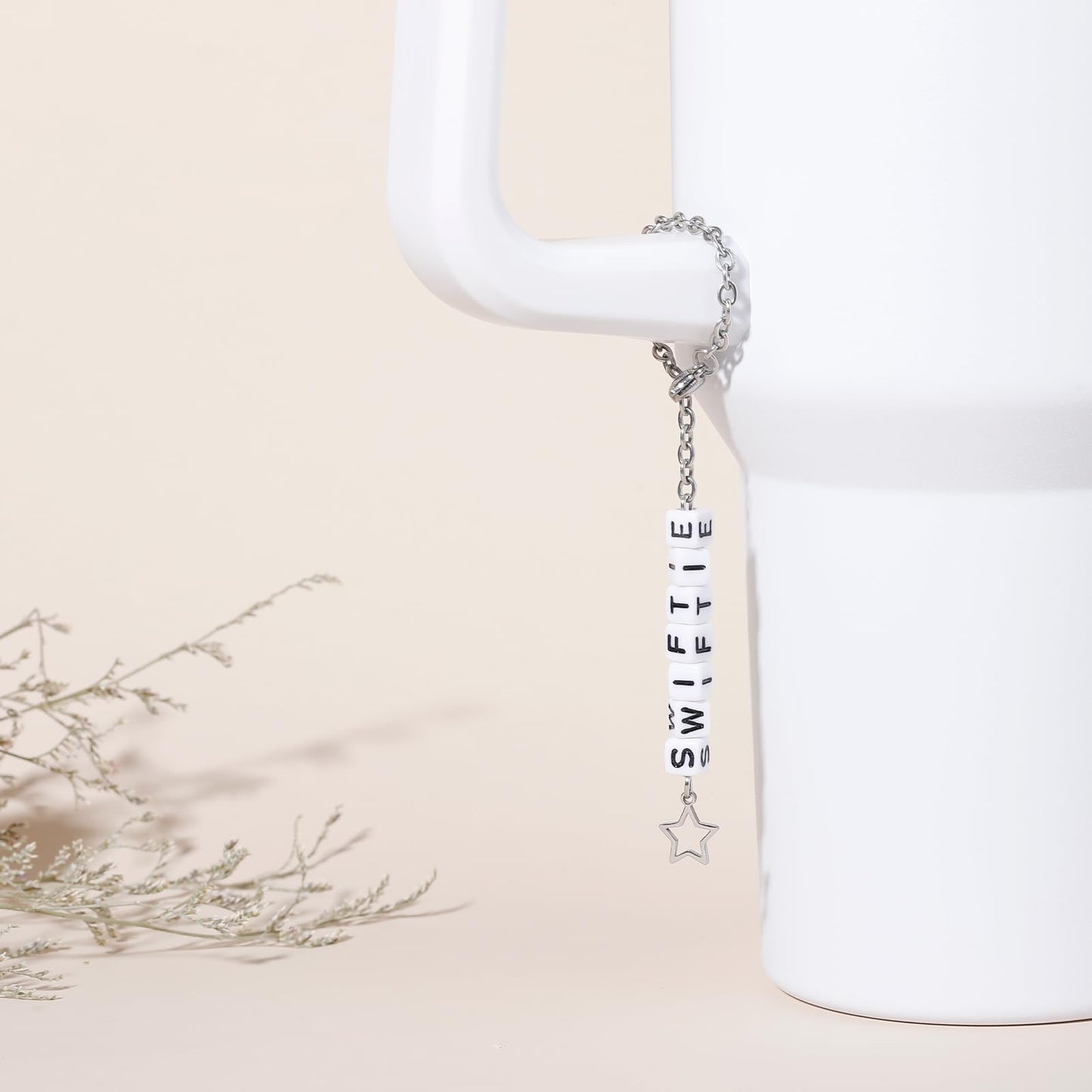 Amcisi Stanley Cup Charm for Handle, Letter Charms for Stanley Cups, Stanley Cup Accessories 40 oz& 30 oz