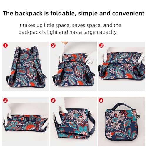 Kunnozz Drawstring Foldable Large Capacity Dry-wet Separation Travel Sports Backpack - Illuminate Waterproof Lightweight Bag (C)