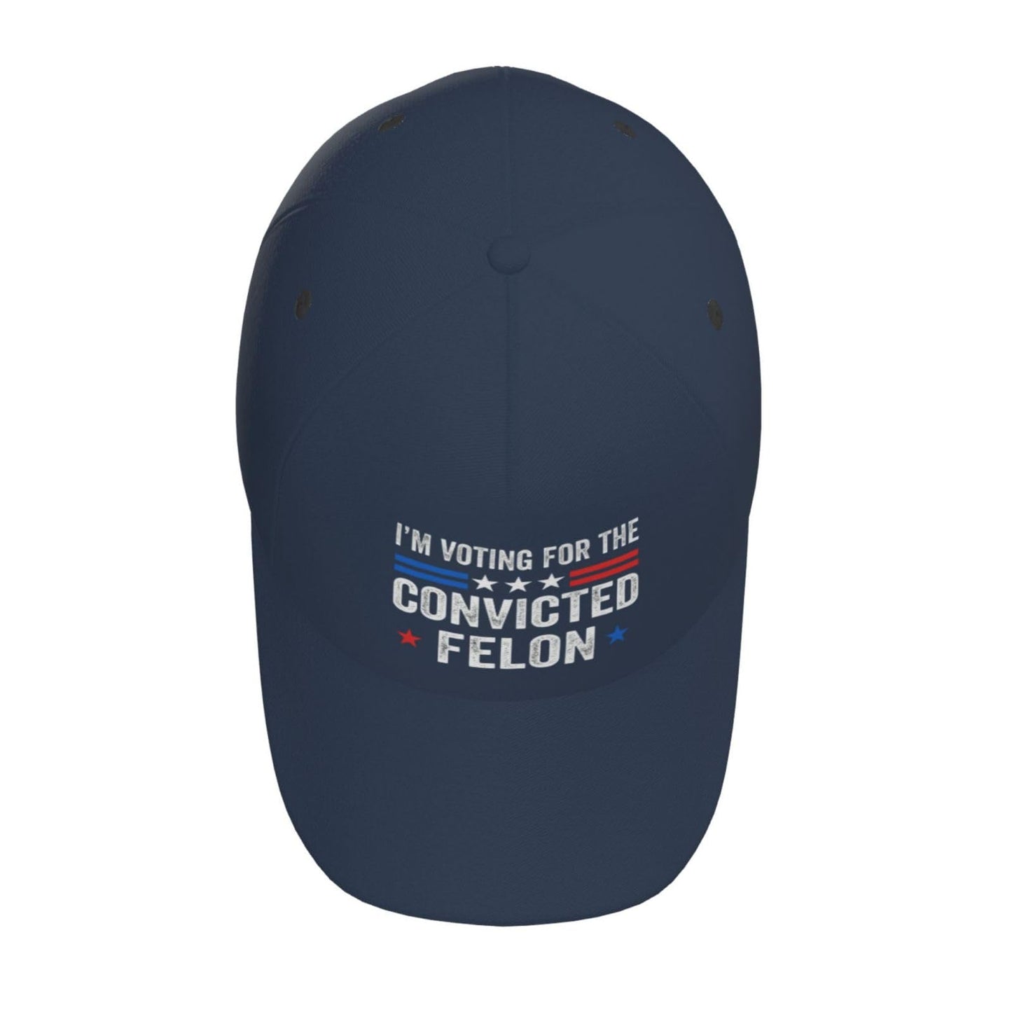 feirel I'm Voting for The Convicted Felon Baseball Caps for Women Men Adjustable Cute Funny Navy Blue Hats for All Season