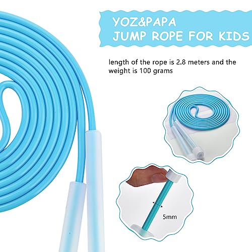 Jump Rope For Kids,Jump Rope Kids,Adjustable Soft Skipping Rope,Toddler Jump Rope With PVC Handles And Back CoverFor Kids, Boys,Girls,Women, Men,Exercise Activity,Outdoor Fitness