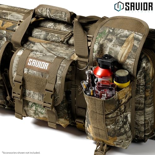 Savior Equipment American Classic Tactical Double Long Gun Bag Pistol Transportation Case w/Backpack Strap, 36 Inch Timber