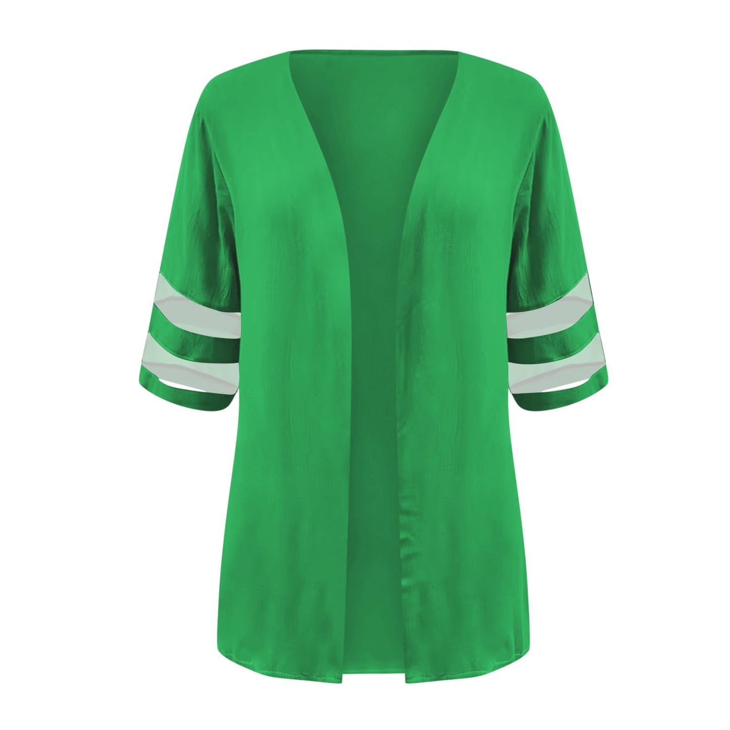 Aboser Chiffon Cover Up Summer Cardigans for Women Light Weight 3/4 Sleeve Cover Up Tops Fashion Solid Color Shrugs Boho Loose Fit Clothes Deal of the Day Prime Today Green