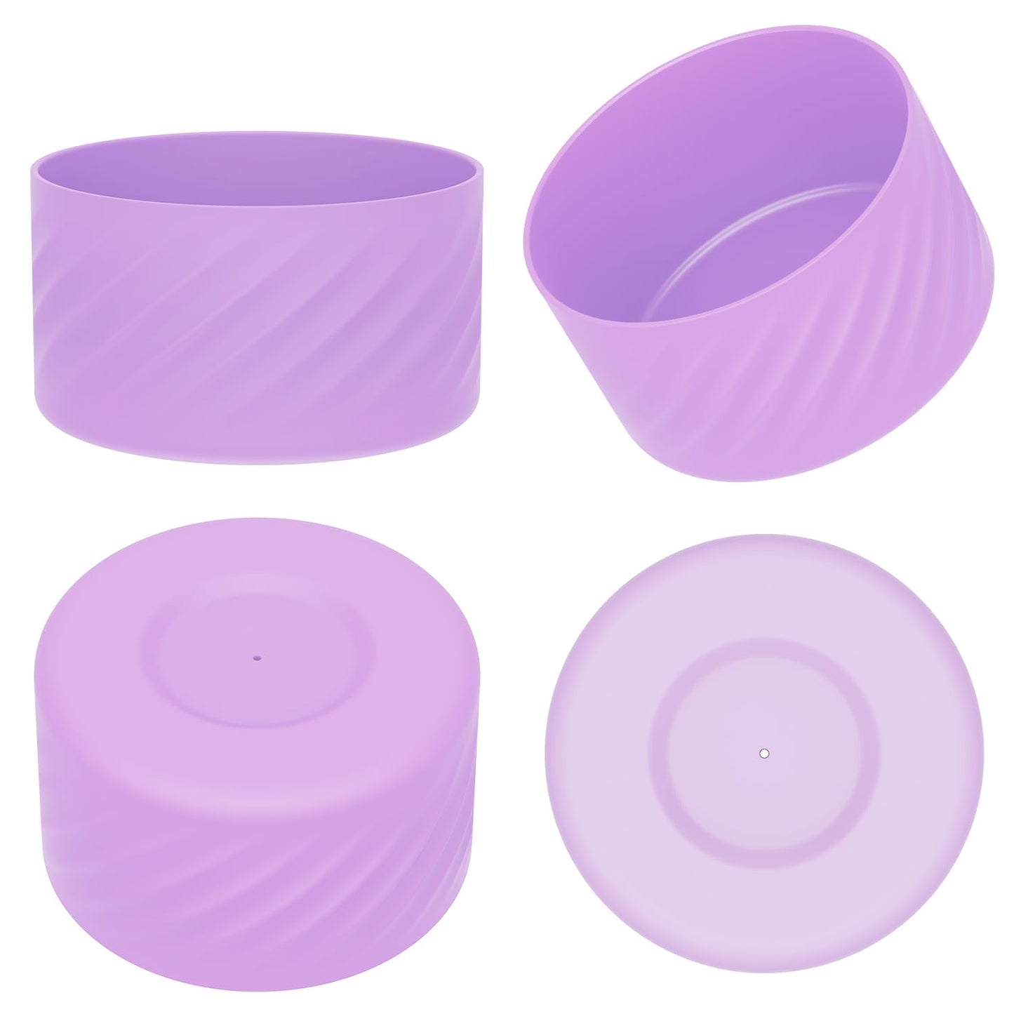 Affute Protective Silicone Boot for Stanley Quencher H2.0 40 oz & IceFlow Flip 20 oz 30 oz and hydroflask 12-24 oz, Anti-Slip Bottle Bottom Sleeve Cover (Violet)
