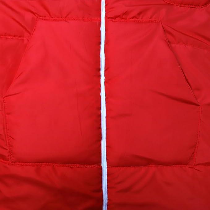 Thermotuff Wearable Sleeping Bag with Dual Hoodie, Zippered Arm Holes, Pockets & Adjustable Drawstring - Ideal for Camping, Cold Weather Hiking, and Stadium Sak Blanket
