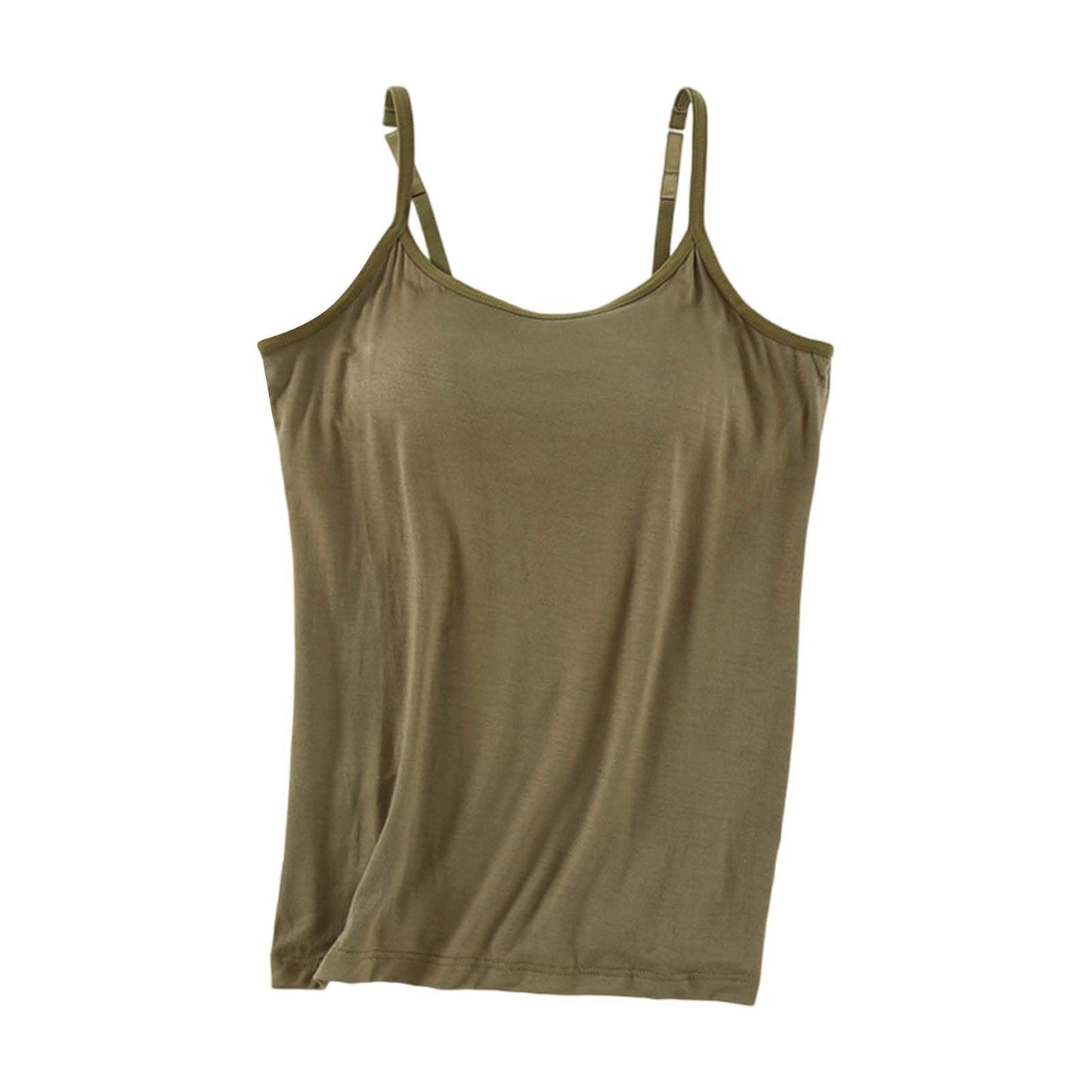 Generic Deals of The Day Warehouse Clearance Log in Cami with Built in Bra Adjustable Spaghetti Strap Cami Bra 2024 Summer Casual Womens Tank Tops with Built in Bra Cute Tank Tops for Women AG XXXL