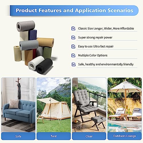 KING MOUNTAIN Canvas Repair Tape,Outdoor Gear Patch, 4×63 Inches,Waterproof,Self-Adhesive for Repairing Boat Covers,Sun Shades,Sofas,Tents,Lounge Chairs,Awnings (Dark Brown)