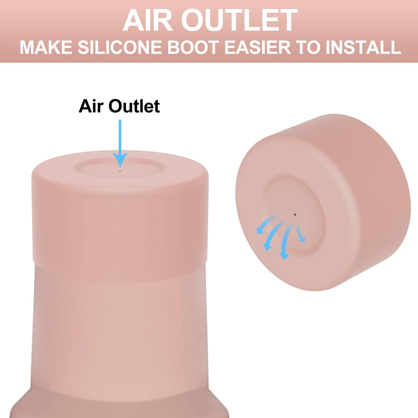 Affute Protective Silicone Boot for Stanley Quencher H2.0 40 30 20 oz & IceFlow Flip 30 20 oz, BPA Free Anti-Noise Anti-Scratch, Stanley Cup Protector Sleeve Cover Boot (Pink Dusk)