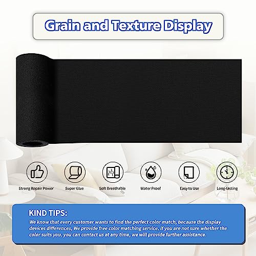 KING MOUNTAIN Canvas Repair Tape,Outdoor Gear Patch, 4×63 Inches,Waterproof,Self-Adhesive for Repairing Boat Covers,Sun Shades,Sofas,Tents,Lounge Chairs,Awnings (Black)