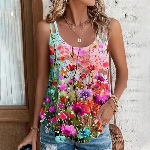 Women's Tops Clearance Womens Plus Size Tops Clearance of Sale Prime 2024 Tank Tops for Women Summer Casual Eyelet Embroidery Sleeveless Tanks Spaghetti Strap Flowy Shirt Scoop Neck Pleated Cami