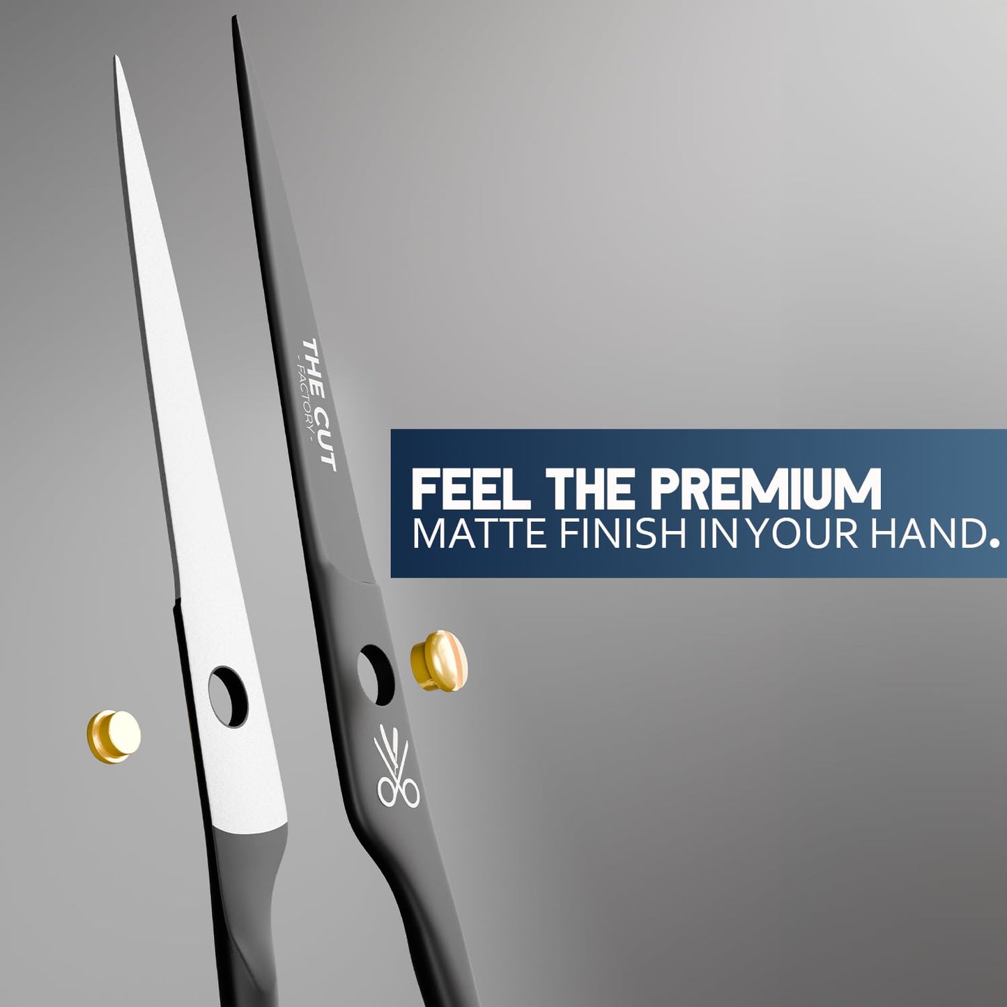 "The Cut Factory- 6.5” Professional Hair Scissors - High Carbon 420 Stainless Steel Hair Cutting Scissors, Ultra-Sharp Barber Shears for Salon & Home - Ergonomic for Men, Women, Kids & Babies"