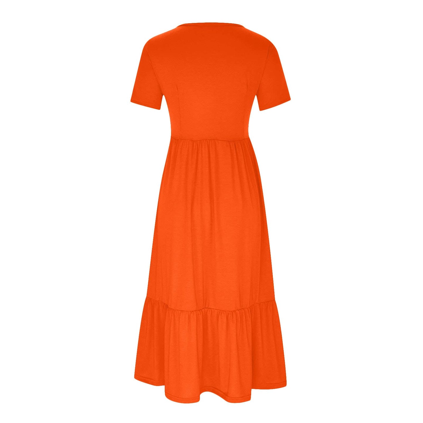 openpig Womens Summer Dresses Maxi Summer Dresses for Women 2024 Tiered Vacation Long Beach Sundress Casual loose Short Sleeve Dress with PocketsLiquidation Boxes Returns