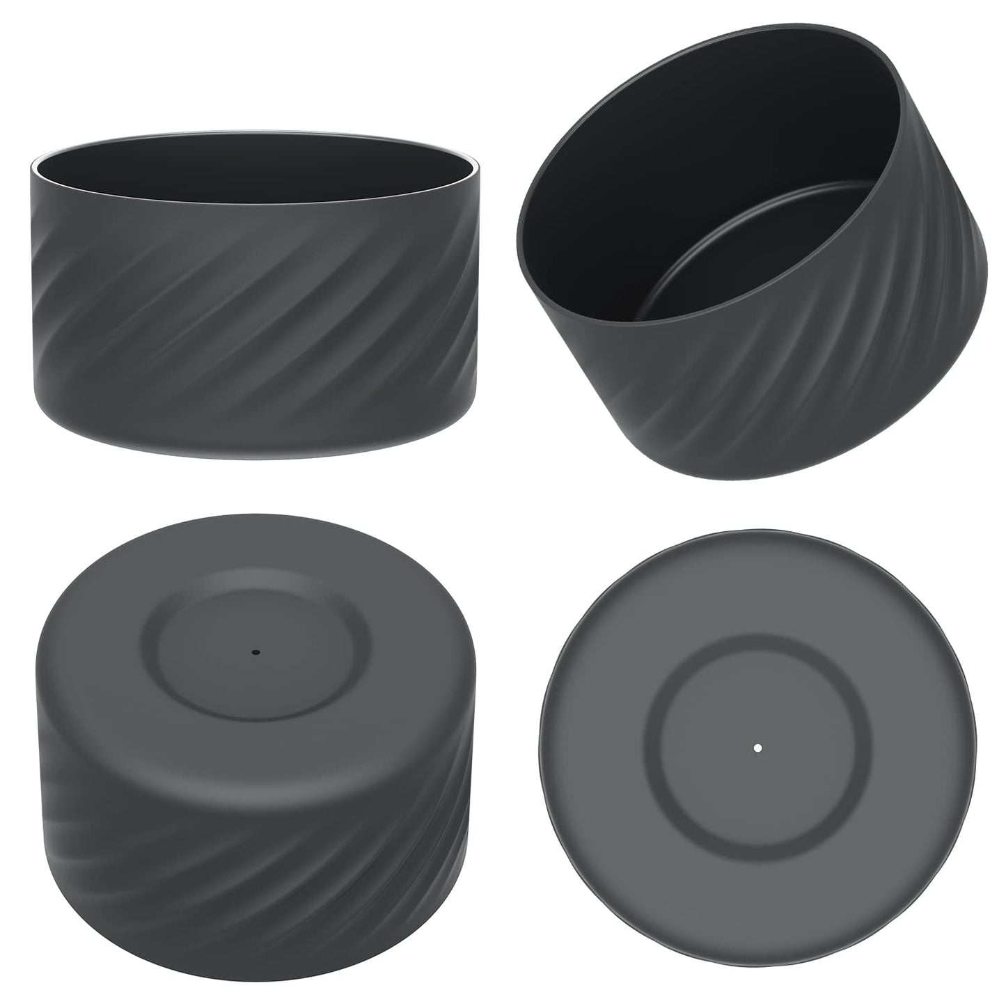 Affute Protective Silicone Boot for Stanley Quencher H2.0 40 oz & IceFlow Flip 20 oz 30 oz and hydroflask 12-24 oz, Anti-Slip Bottle Bottom Sleeve Cover (Charcoal)