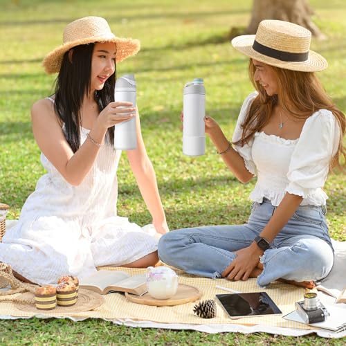 Alwenid 2PCS Silicone Water Bottle Boot for Owala 24 Oz, Anti-Slip Protective Sleeve Bottom Bumper Protector for FreeSip, Twist, and Flip Stainless Steel Water Bottles (Clear)