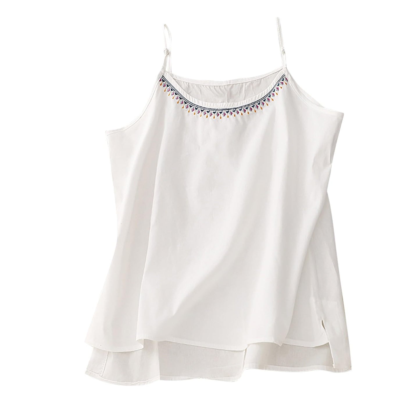 CWCWFHZH Womens Cotton Linen Tank Tops Spaghetti Strap V Neck Loose Fit Blouse Summer Casual Flowy Sleeveless Camisole Shirts