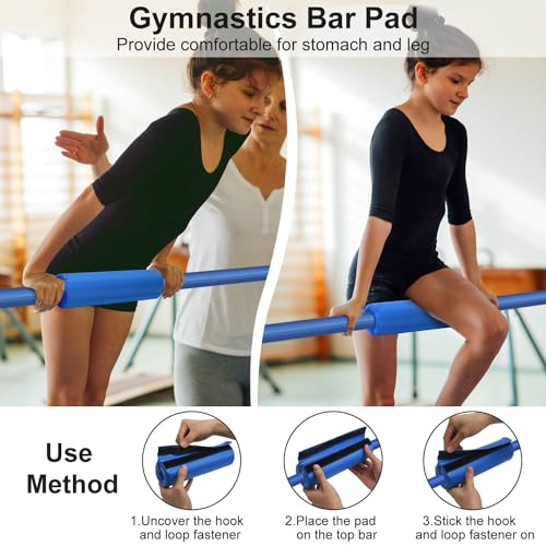 Tepemccu Expandable Gymnastics Bars,Adjustable Height Gymnastic Horizontal Bars,Junior Training Bar Children Folding Training Monkey Bars for Kids