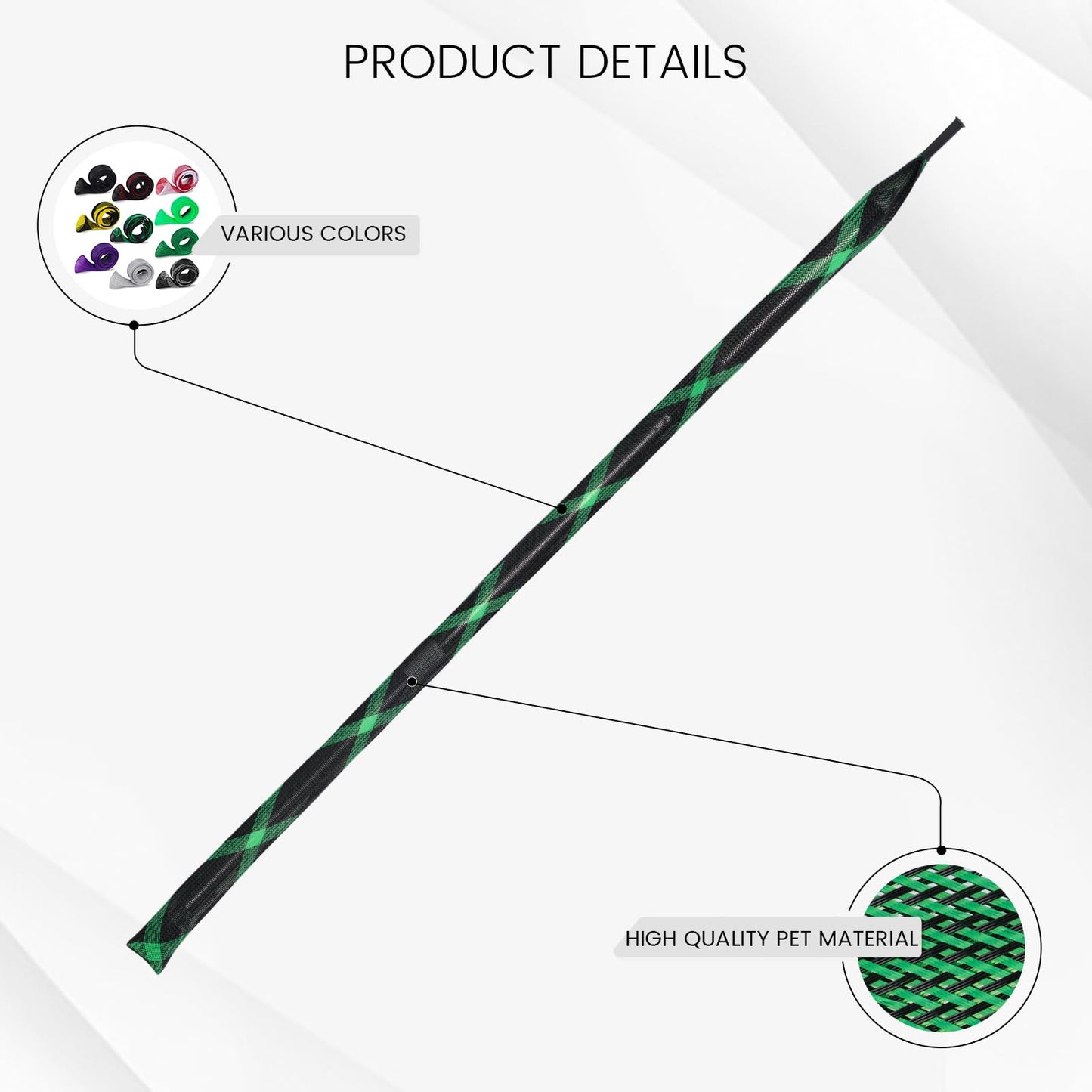 Koogel 4PCS Fishing Pole Sleeves, Fishing Rod Socks Rod Cover for Spinning Fishing Rod Fly Fishing Rod Casting Fishing Rod