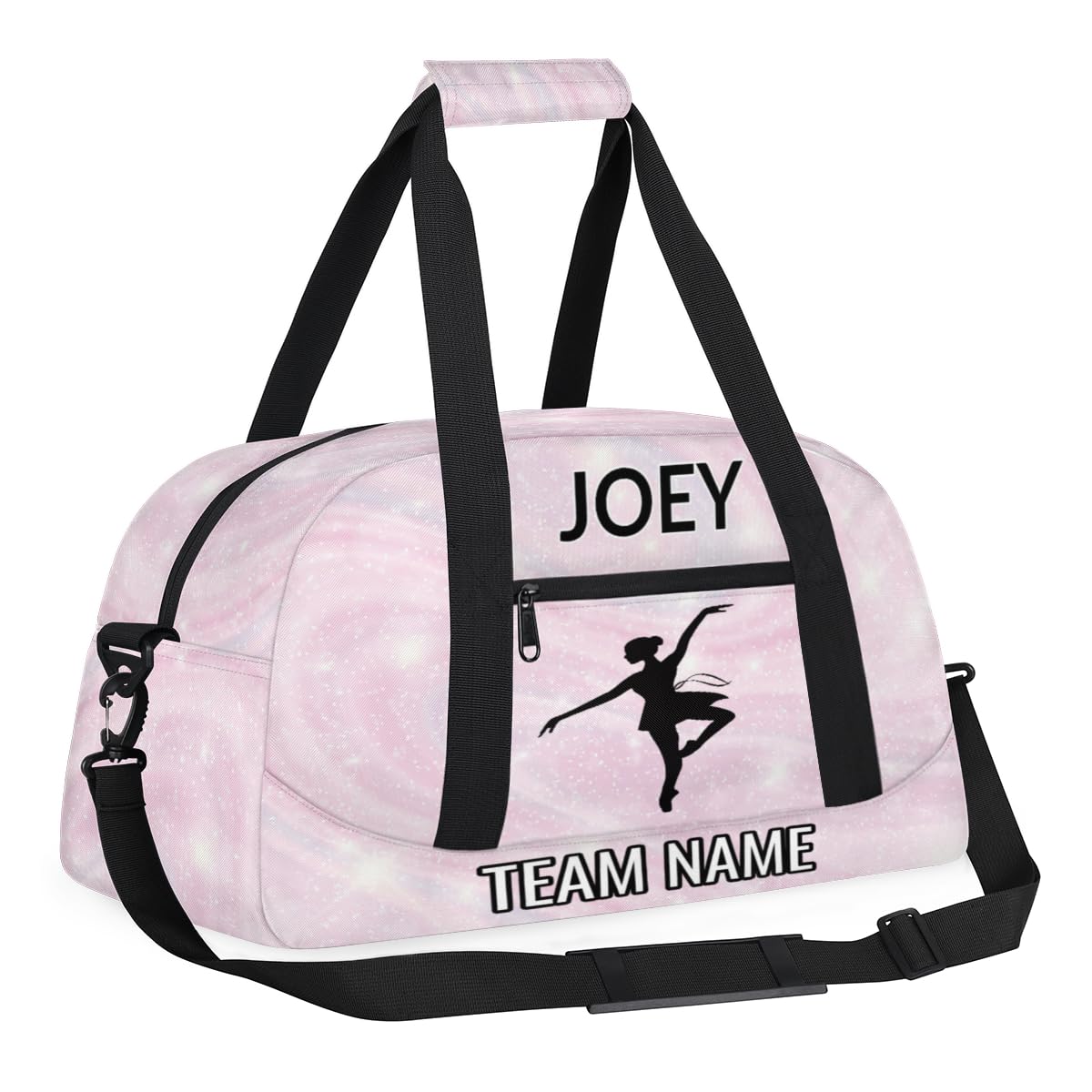 Voloreju Customize Dance Bag for Girl Personalized Kids Gym Bag Ballet Sports Bags with Name Team Name