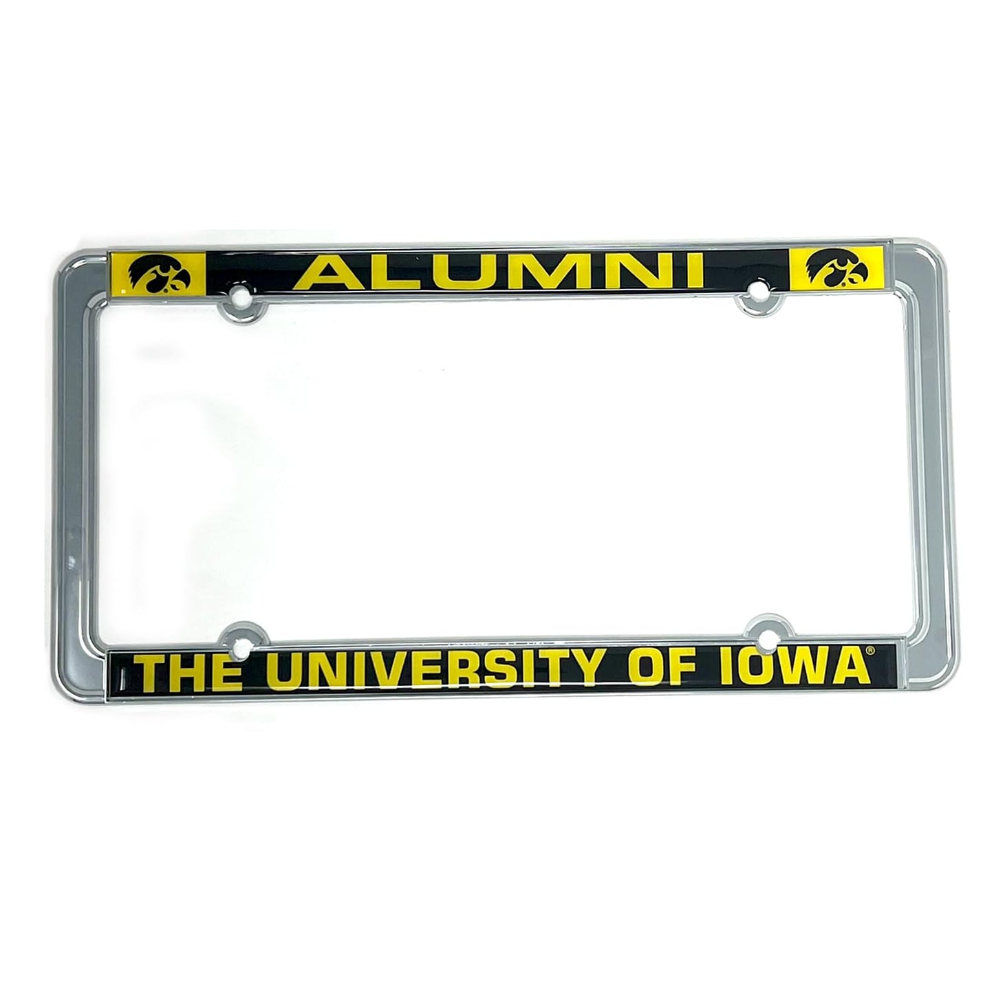 Decorvo Iowa Alumni License Plate Frame - University of Iowa Hawkeyes Car Truck Accessory