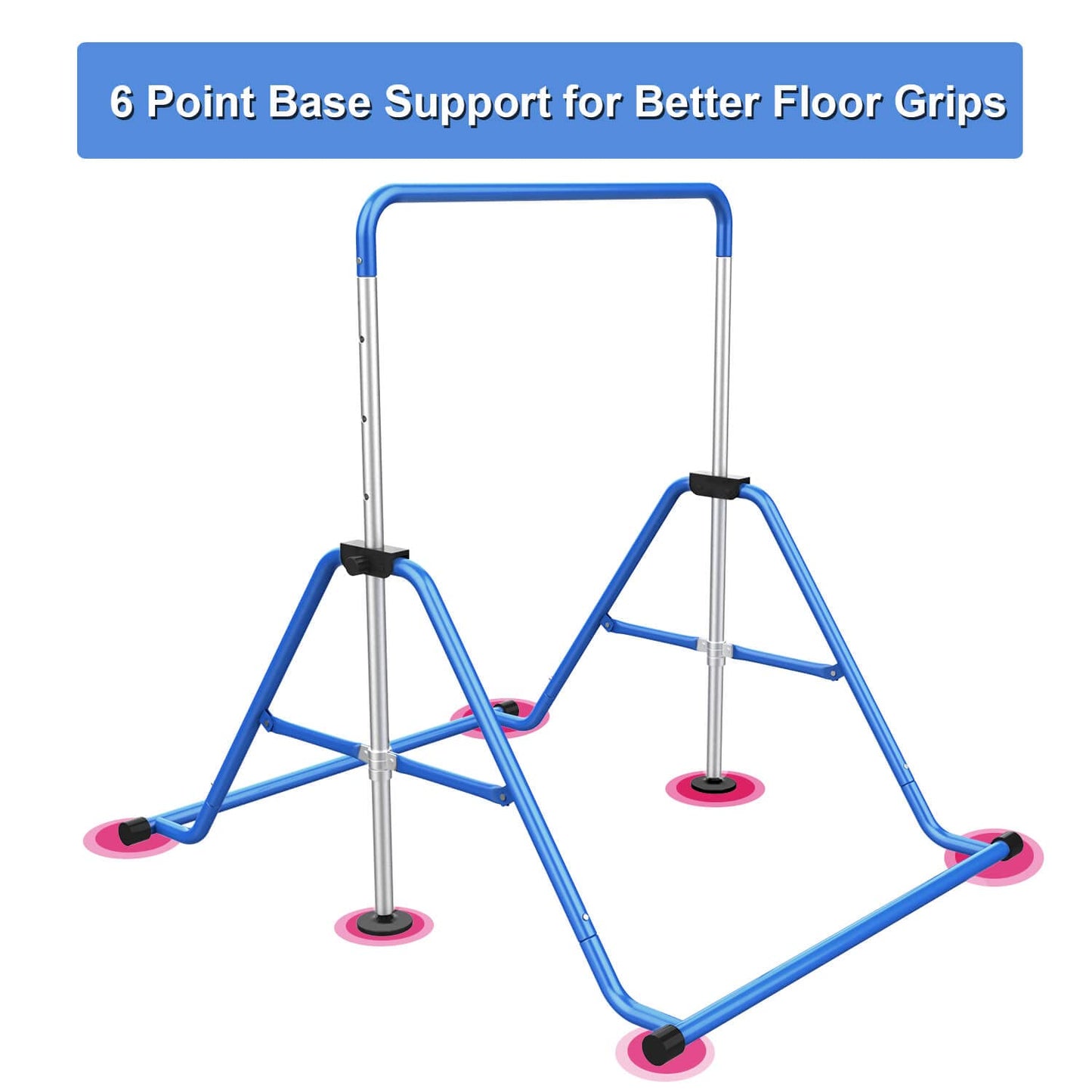 Tepemccu Expandable Gymnastics Bars,Adjustable Height Gymnastic Horizontal Bars,Junior Training Bar Children Folding Training Monkey Bars for Kids