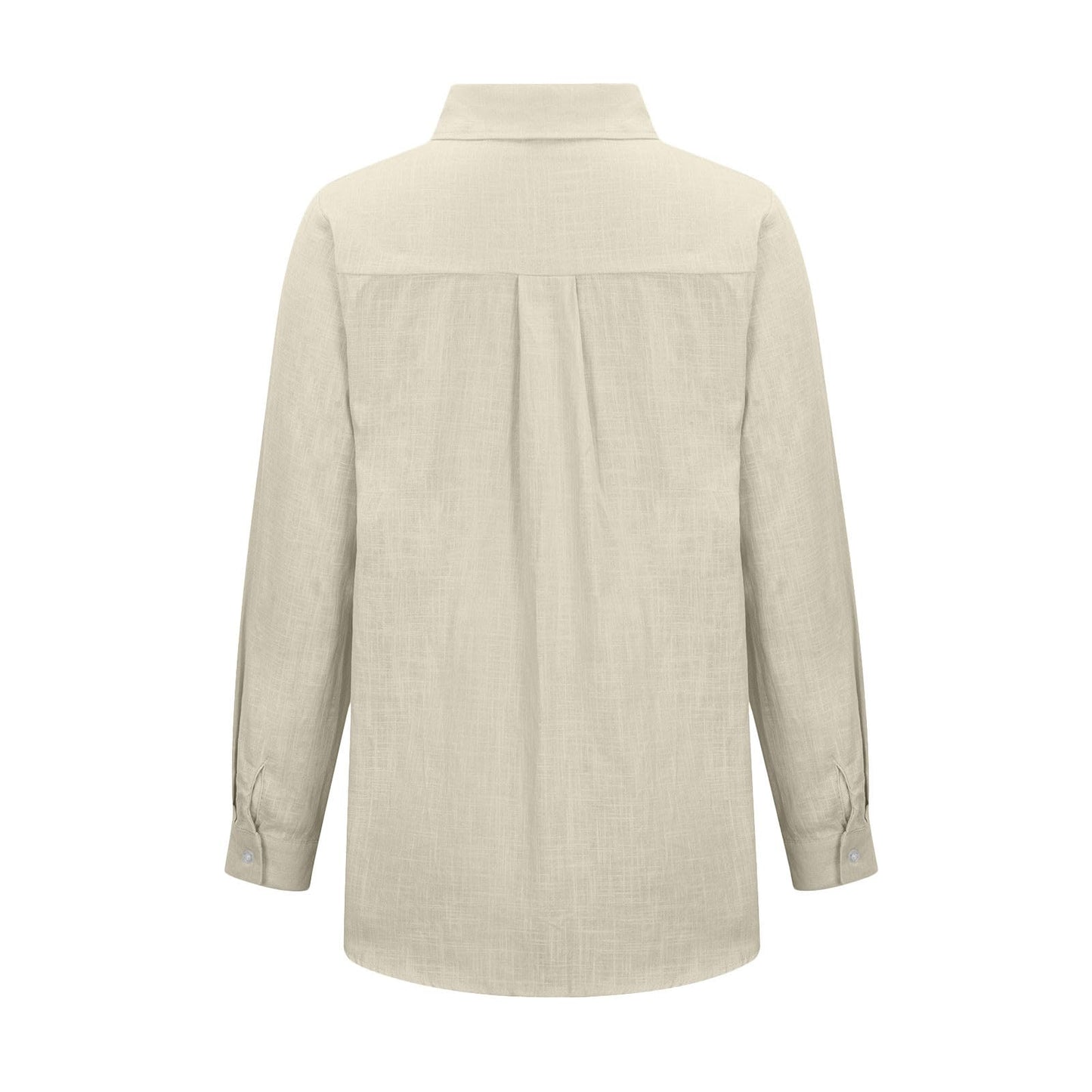 Prime Tops Day Deals Today, Long Sleeve Shirts for Women Fall Cotton Linen Tops Blouses Casual Button Down T Shirts Lightweight Cardigans with Pocket Fashion 2024 Cute Summer Tops