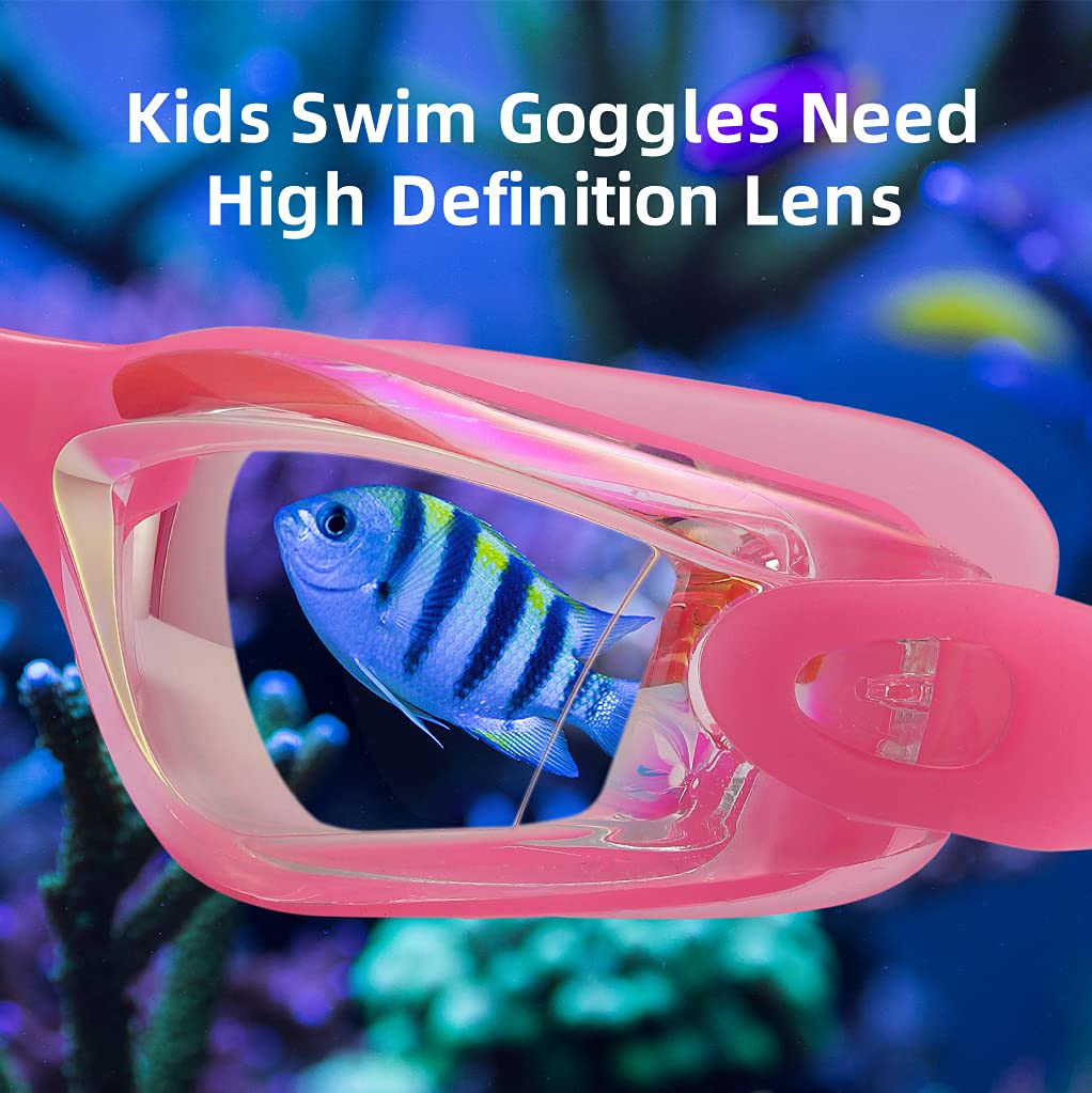 Aegend Kids Swim Goggles, Pack of 2 Swimming Goggles for Children Boys & Girls Age 3-14