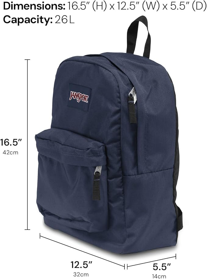 JanSport SuperBreak One Backpack - Durable, Lightweight Bookbag with 1 Main Compartment, Front Utility Pocket with Built-in Organizer - Premium Backpack, Bad Bows