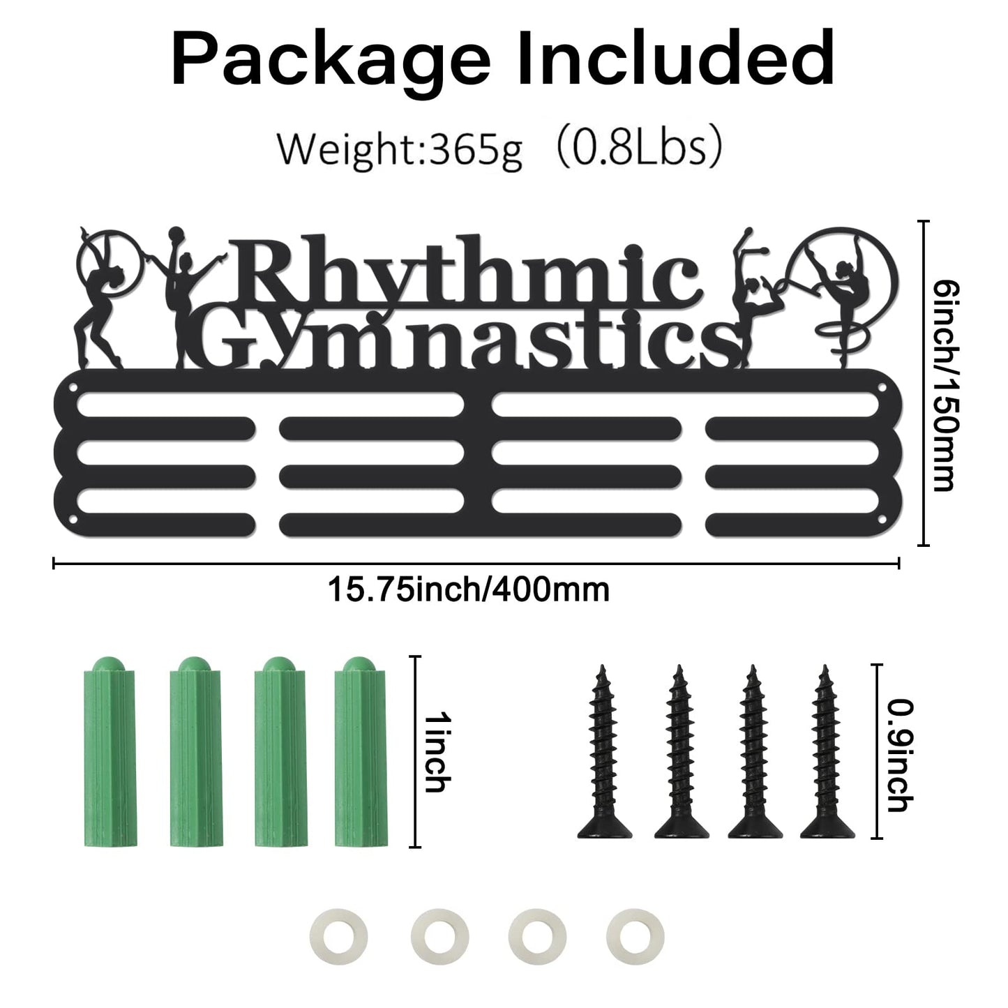 SUPERDANT Rhythmic Gymnastics Medal Hanger Women's Gymnastics Medal Holder with 12 Lines Sturdy Steel Award Display Holders for Over 60 Medals Medal Display Racks for Ribbon Lanyard