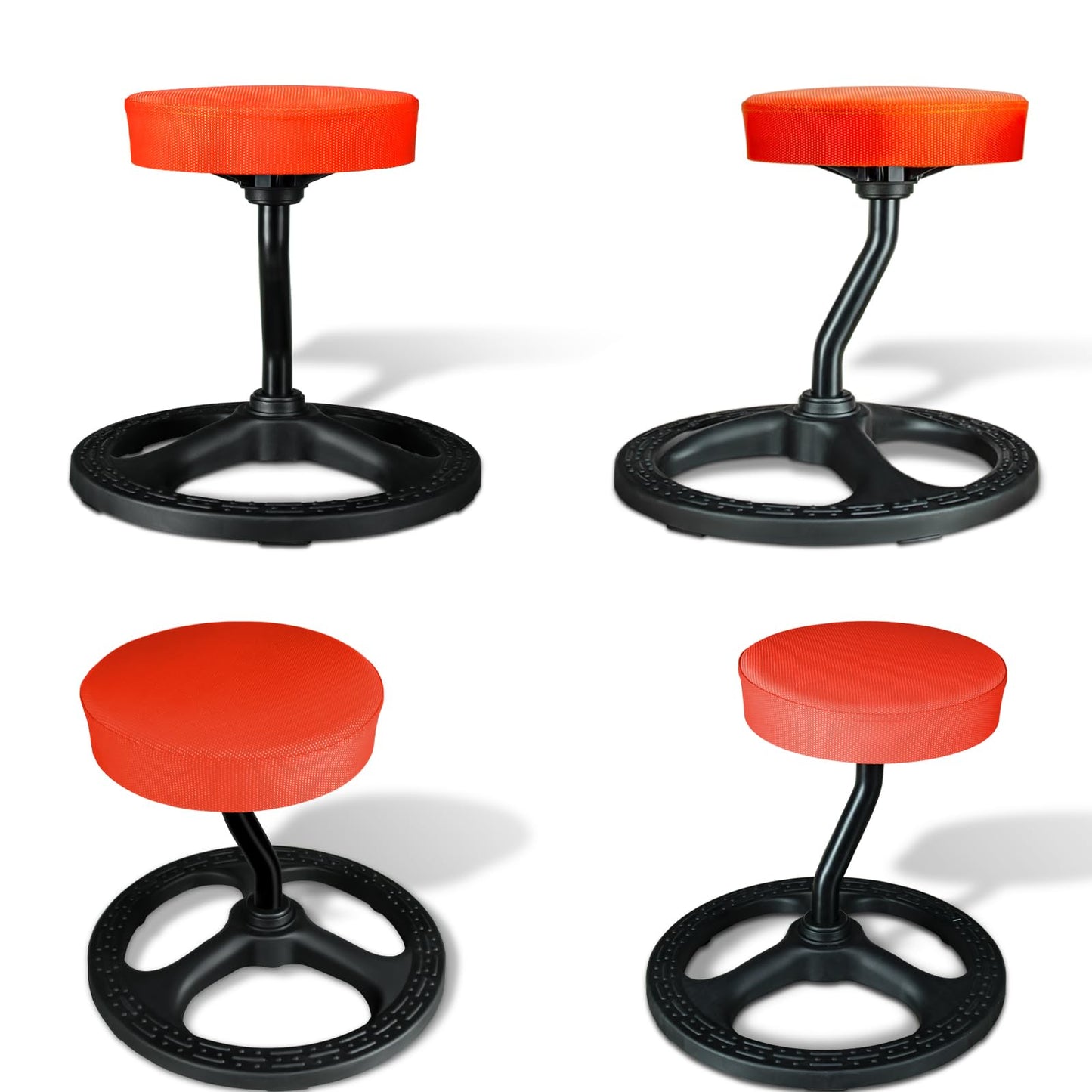 Upaloop Fitness Seat, ADHD Chair Stool for Stability, Balance, Yoga, Office, School, Wellness, Active Sitting with Non-Slip Base and Washable Seat Cover
