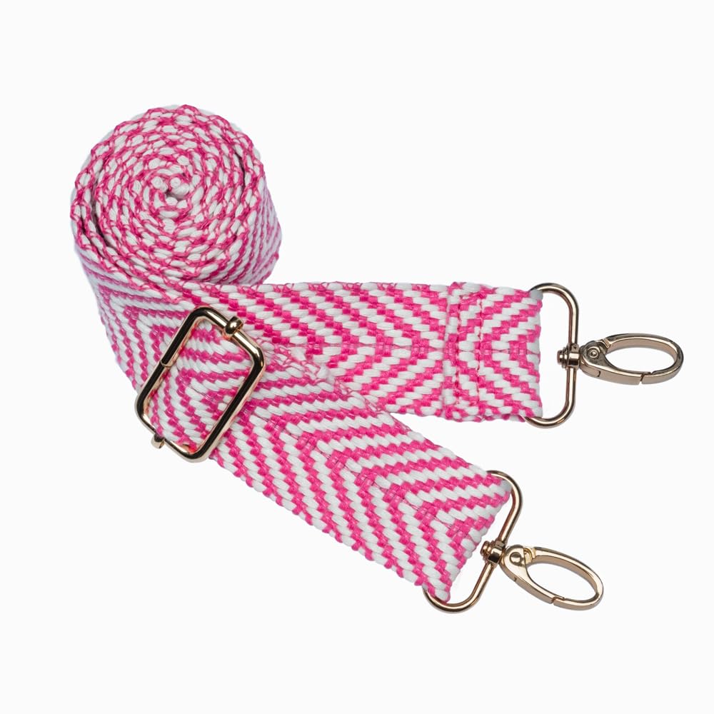 WanderFull Original Crossbody HydroBag | Quilted Water Bottle Carrier | Puffer Tote Tumbler Holder with Pockets for Purse, Phone & Accessories | Carry Travel Essentials (Pink/Patterned Strap)
