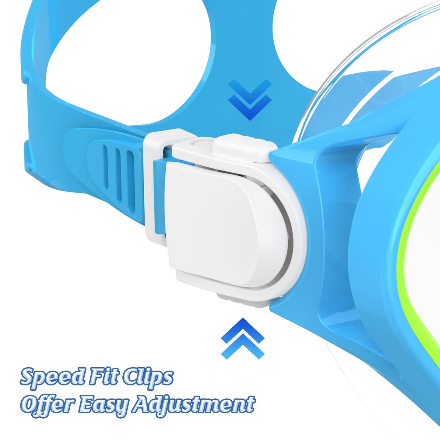 ACQCES Kids Swimming Goggles Snorkel Diving Mask for Boys Girls Ages 5-15, Luminous Anti-Fog Swim Goggles with Nose Cover