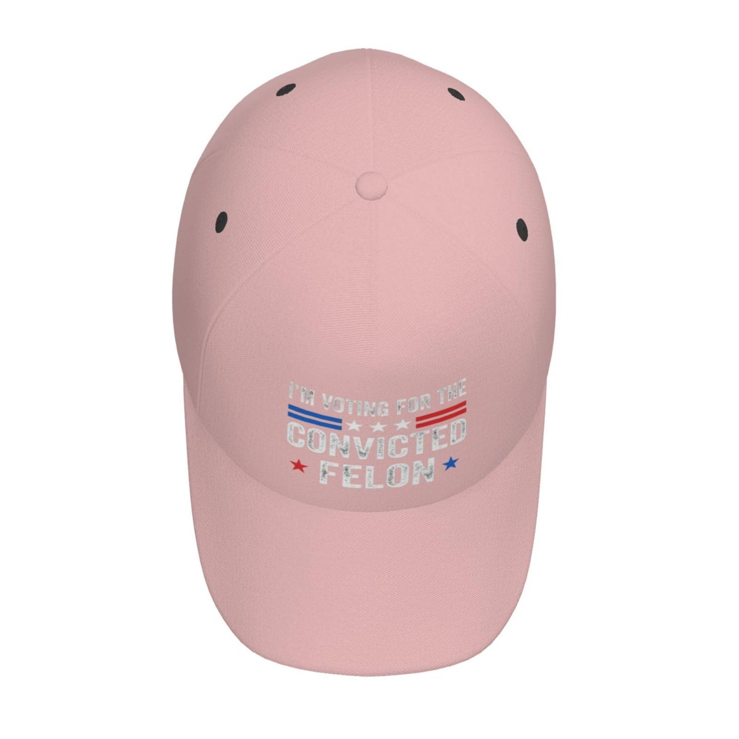 feirel I'm Voting for The Convicted Felon Baseball Caps for Women Men Adjustable Cute Funny Pink Hats for All Season