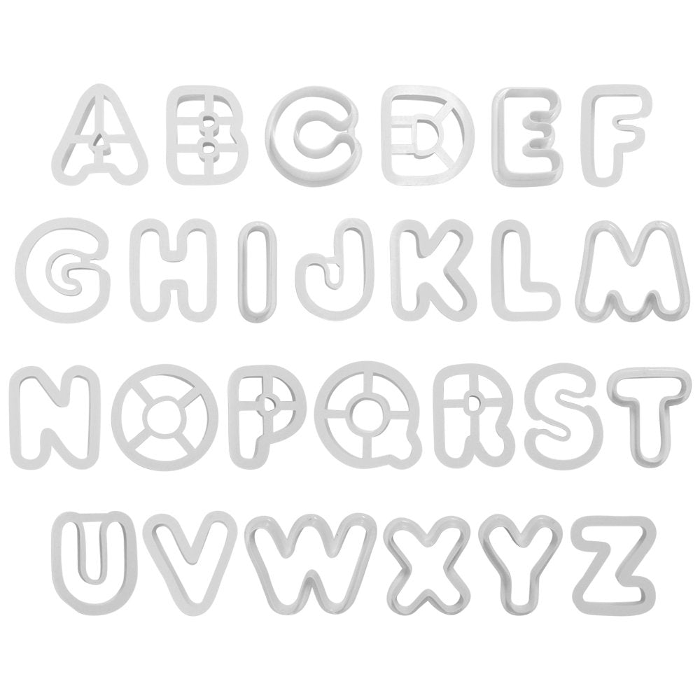 PME Alphabet Cutters for Sugarcraft and Cake Decorating, Set of 26
