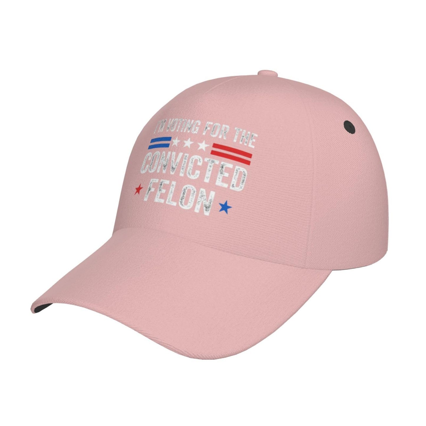 feirel I'm Voting for The Convicted Felon Baseball Caps for Women Men Adjustable Cute Funny Pink Hats for All Season
