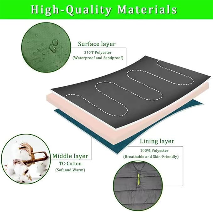 0 Degree Sleeping Bags for Adults Kids Cold Weather & Warm XL Large Waterproof Wearable Compact Sleeping Bag Temp Range (32F-59F) 4.3 lbs for Winter Summer Camping Hiking and Travel