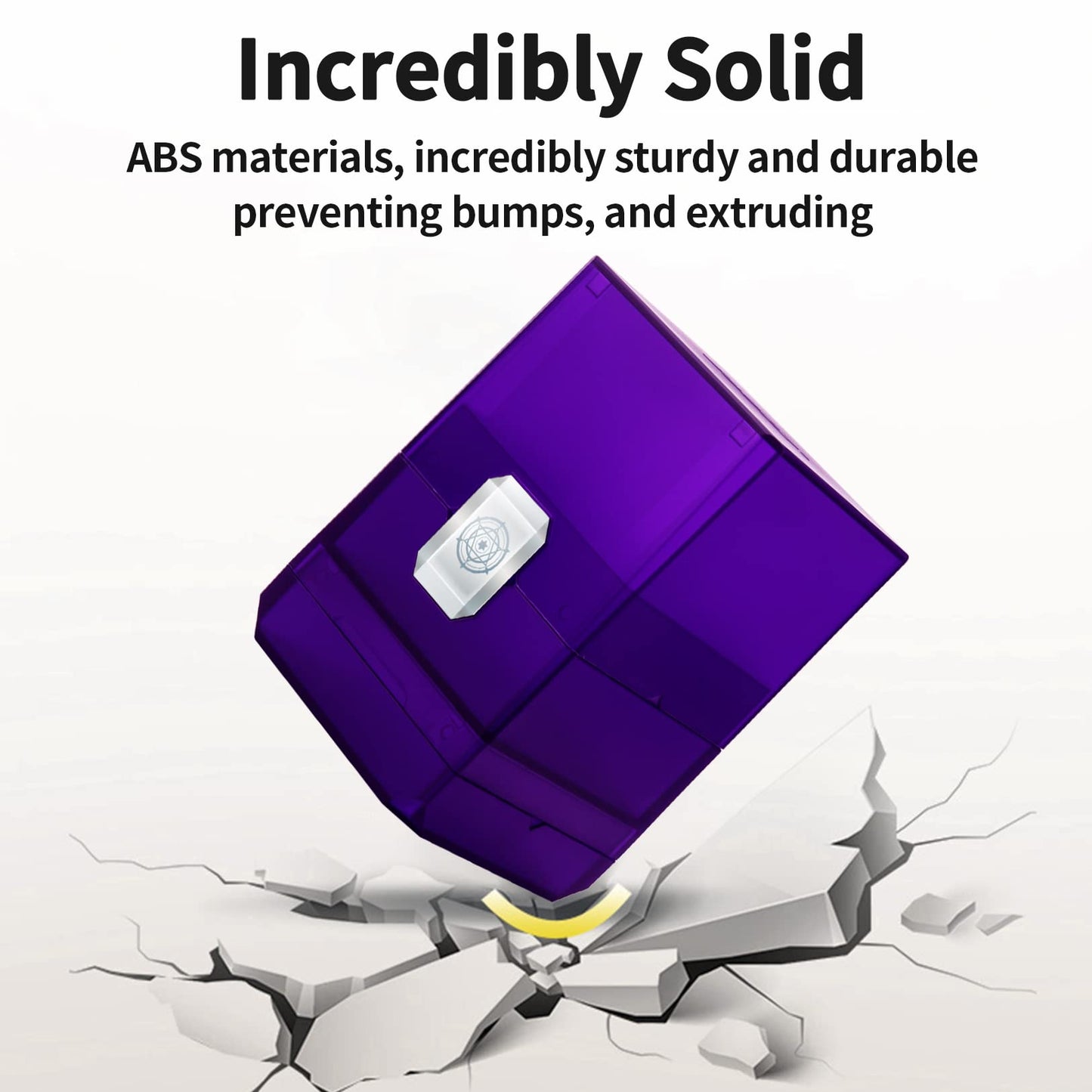 Sooez Heavy Duty MTG Deck Card Box with Dice Storage, 100+ Deck Case Boulder, Perfect Deck Holder for MTG Commander/YuGiOh/TCG and Sports Cards (Purple)