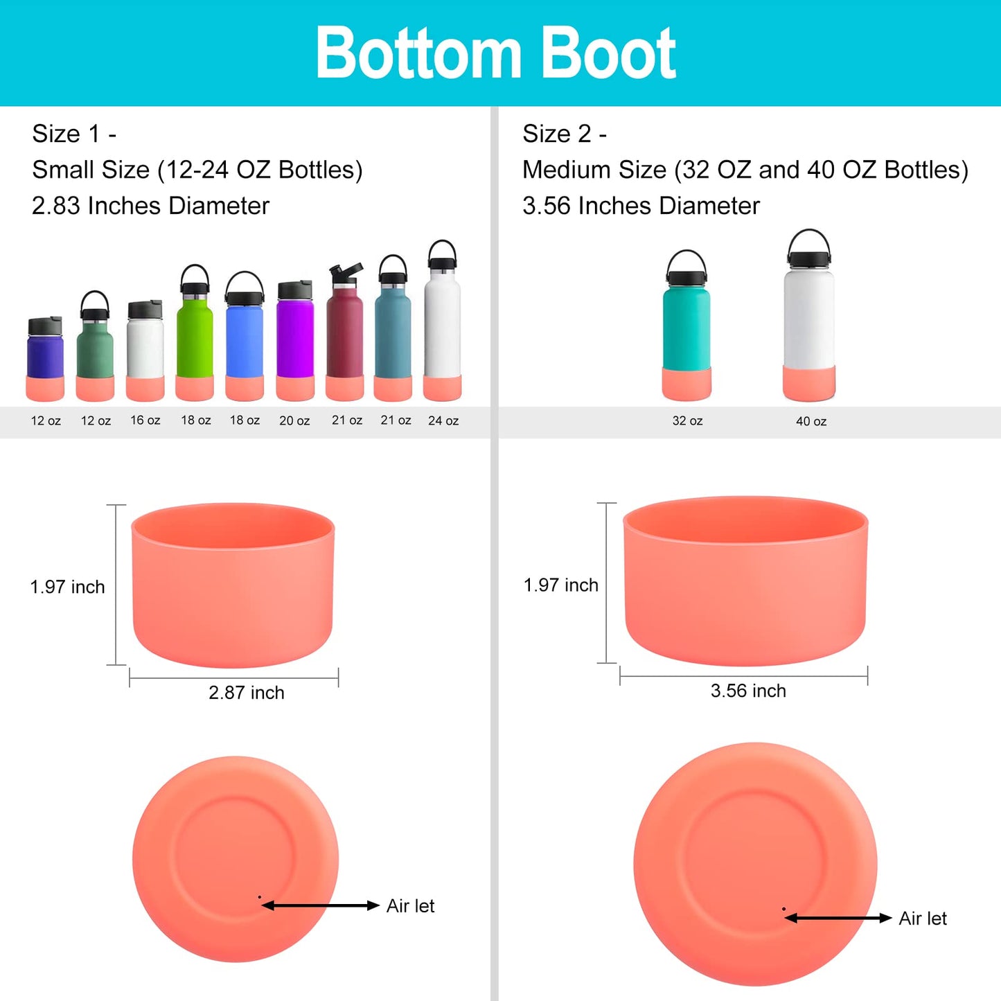 DBIW Boot for Hydro Flask 12-24 OZ Water Bottle/Stanley Tumbler, Bottom Boots for Hydroflask Sports Water Bottles, Silicone Bottom Cover Sleeve (Hibiscus, Fits Stanley Cups + Hydro 12-24 oz)