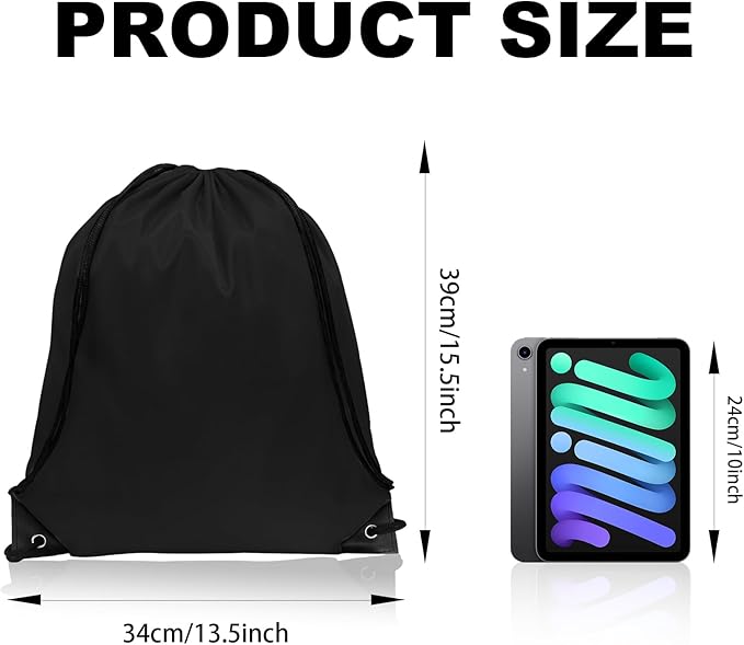 GoodtoU 100Pcs Drawstring Bags Bulk, 10 Color String Backpack for School, Sport, Travel, Team