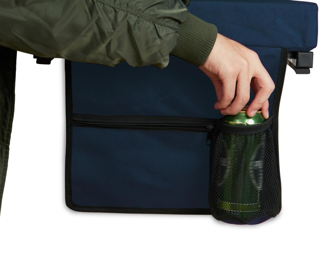 SPORT BEATS Stadium Seat for Bleachers with Back Support and Cushion Includes Shoulder Strap and Cup Holder