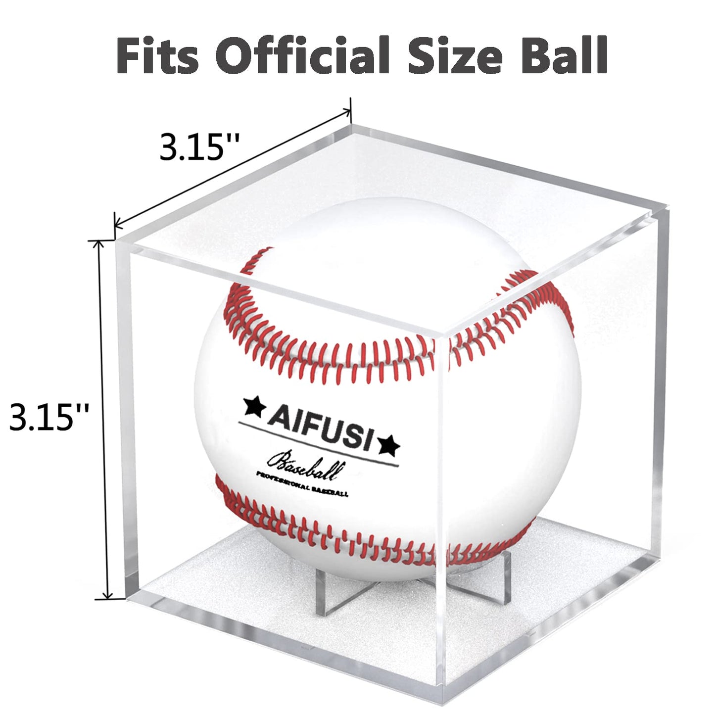 Baseball Display Case, UV Protected Acrylic Cube Baseball Holder Square Clear Box Memorabilia Display Storage Sports Official Baseball Autograph Display Case - Fits Official Size Ball(4 Pack